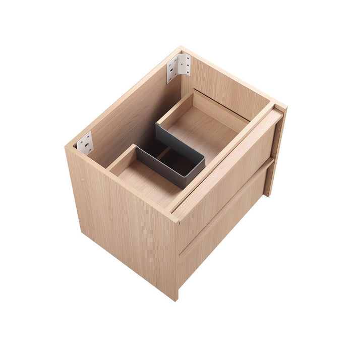 600*455*520mm Lukka Ridgewood Modern Sandy Oak Plywood Wall Hung Vanity