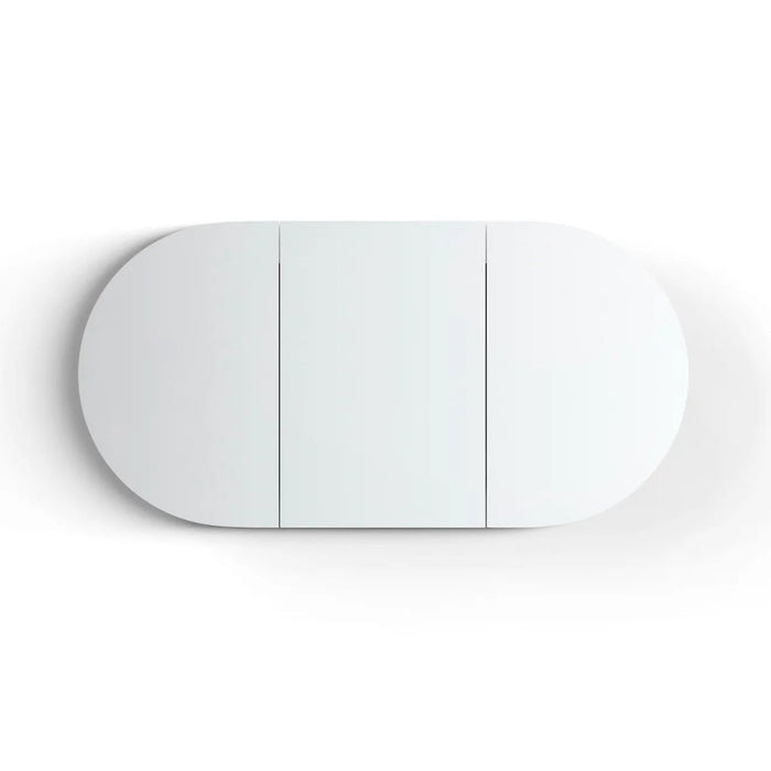 900-1800mm Otti Bondi Woodland Oak Oval Curved Moisture Resistant Plywood Shaving Cabinet
