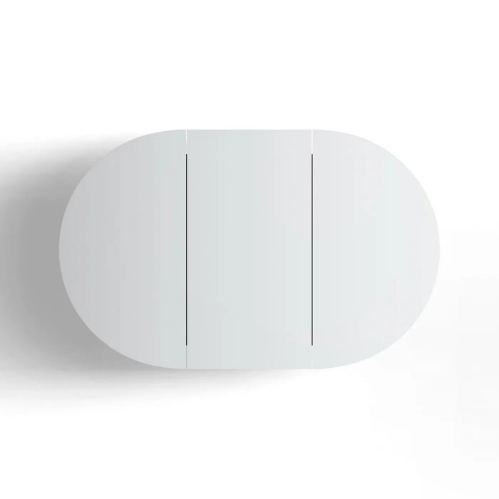 900-1800mm Otti Bondi Woodland Oak Oval Curved Moisture Resistant Plywood Shaving Cabinet