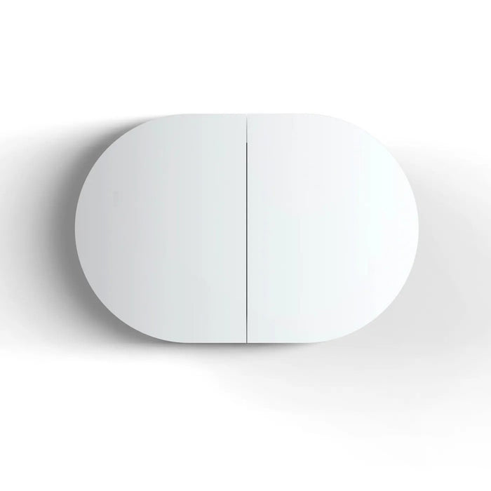 900-1800mm Otti Bondi Woodland Oak Oval Curved Moisture Resistant Plywood Shaving Cabinet