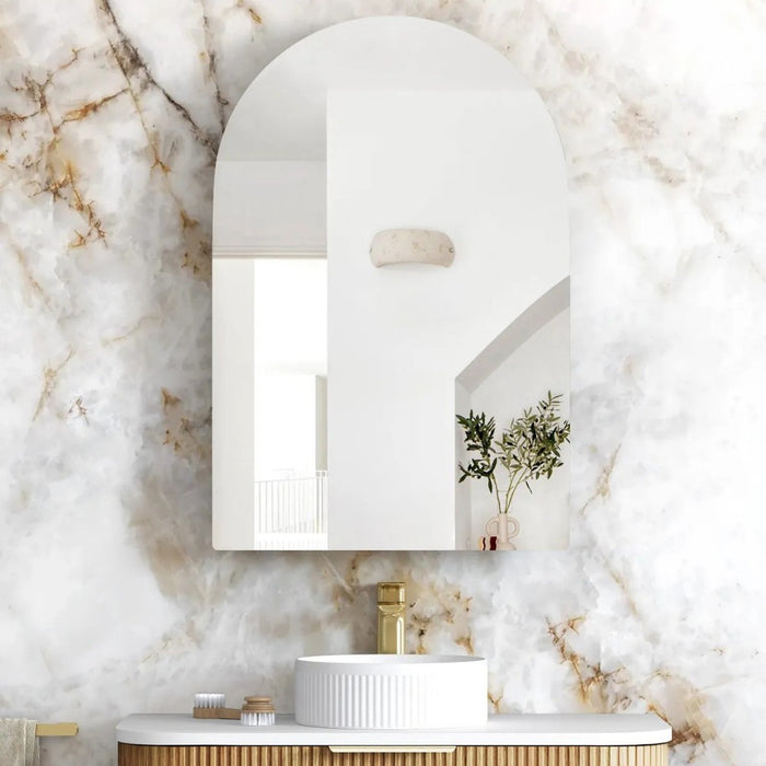 900*600mm Otti Archie Woodland Oak Arch Moisture Resistant Plywood Wall Mounted Shaving Cabinet