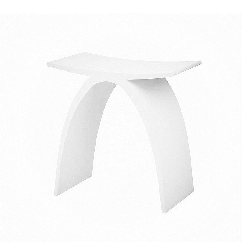 420*235*430mm Lukka Perry Matt White Solid Surface Stone Bath Stool
