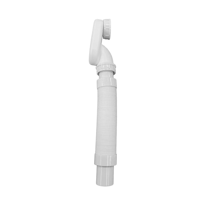 Lukka White P-Trap Bathtub Waste Pipe With Telescopic Flexi Hose