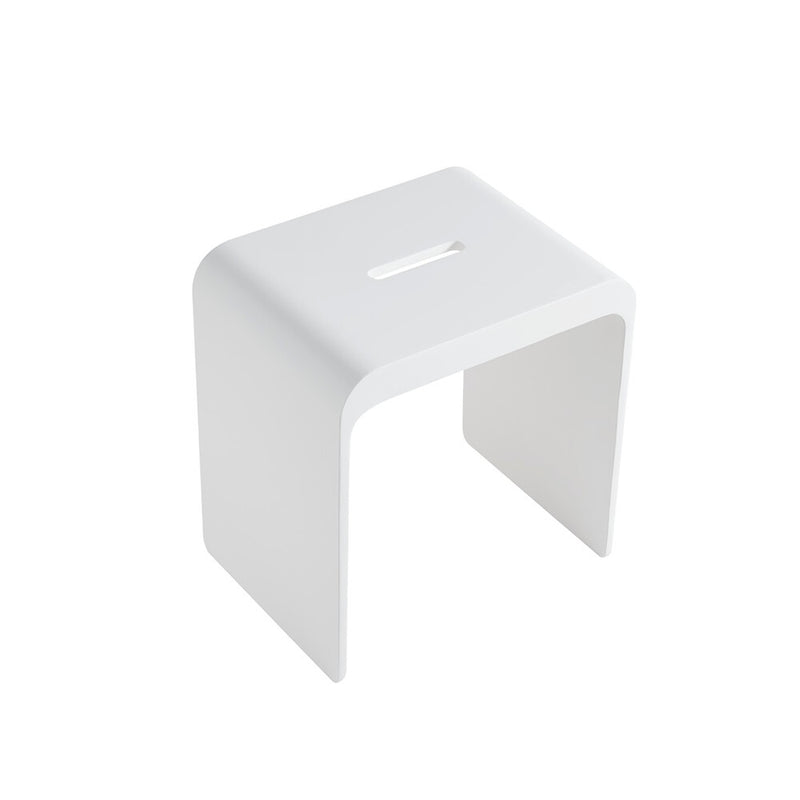 400*300*430mm Lukka Chasey Matt White Solid Surface Stone Bath Stool