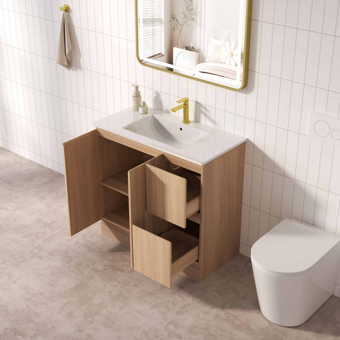 600-1500*450*830mm Mercio RITA Elegant Oak Freestanding Vanity