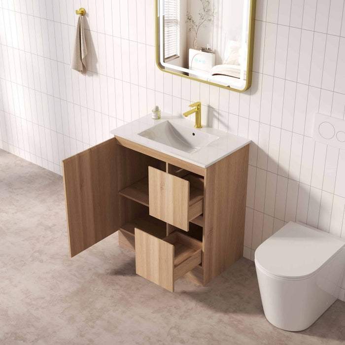 600-1500*450*830mm Mercio RITA Elegant Oak Freestanding Vanity