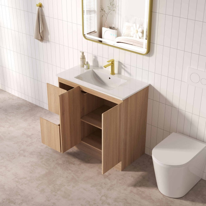 600-1500*450*830mm Mercio RITA Elegant Oak Freestanding Vanity