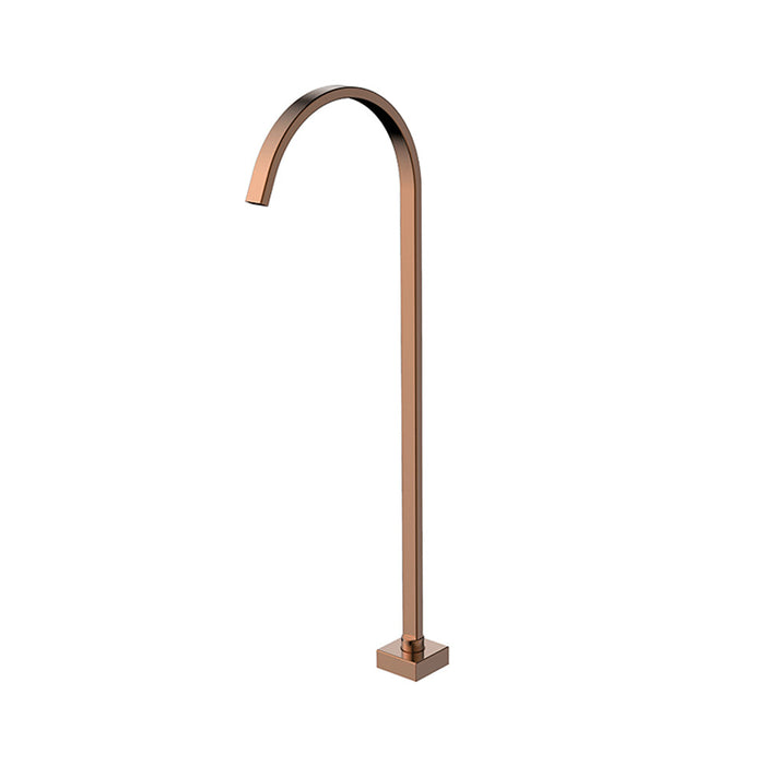 BK Eckig Brushed Bronze Brass Square Freestanding Bath Spout