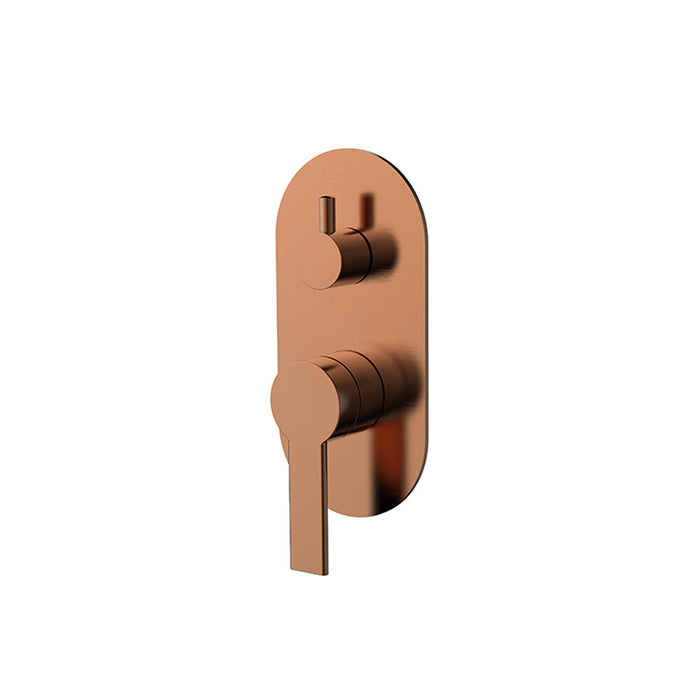 BK IRIS Brushed Bronze Lead-Free Brass Divertor Shower Mixer