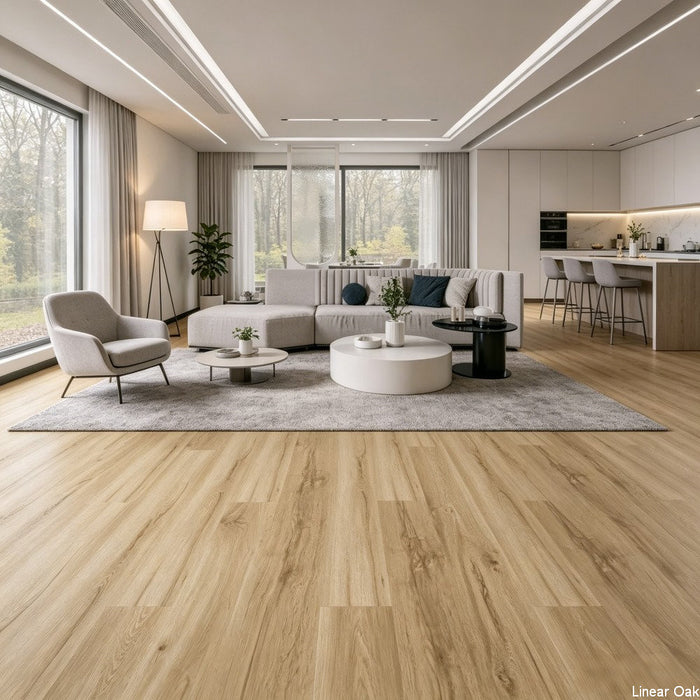 Poseidon Linear Oak Waterproof SPC Hybrid Flooring 8mm (2.103 m2/box)