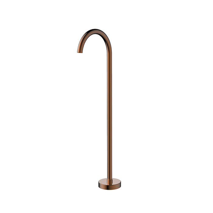 BK RUND Brushed Bronze Brass Round Freestanding Bath Spout