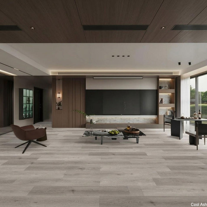 Poseidon Cool Ash Waterproof SPC Hybrid Flooring 8mm (2.103 m2/box)
