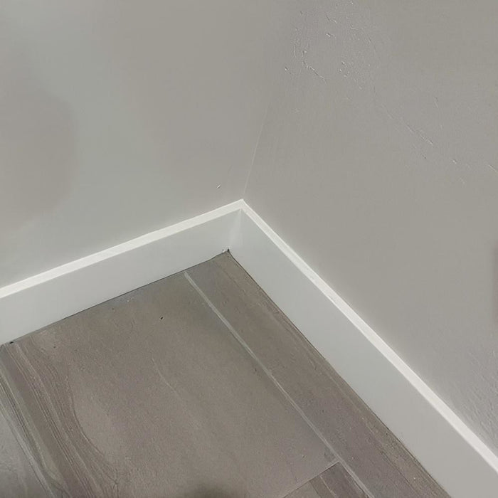 4880*82.5*12mm Poseidon Matt white MDF Baseboard - Adhesive Bonding