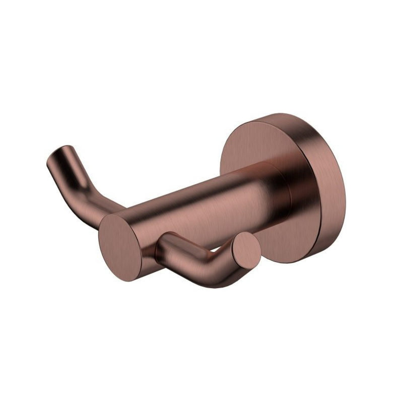 Modernnational Mirage Solid Brass Round Double Robe Hook