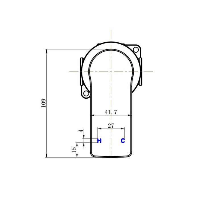 Modernnational Nova Champagne Lead Free Brass Shower Mixer With 60mm Backplate