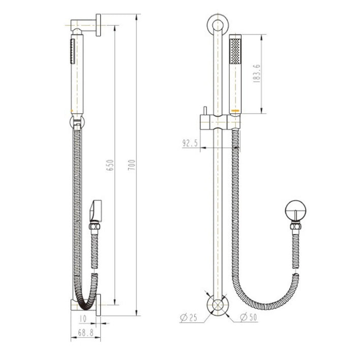 700mm Modernnational Star Champagne Solid Brass Round Shower On Rail