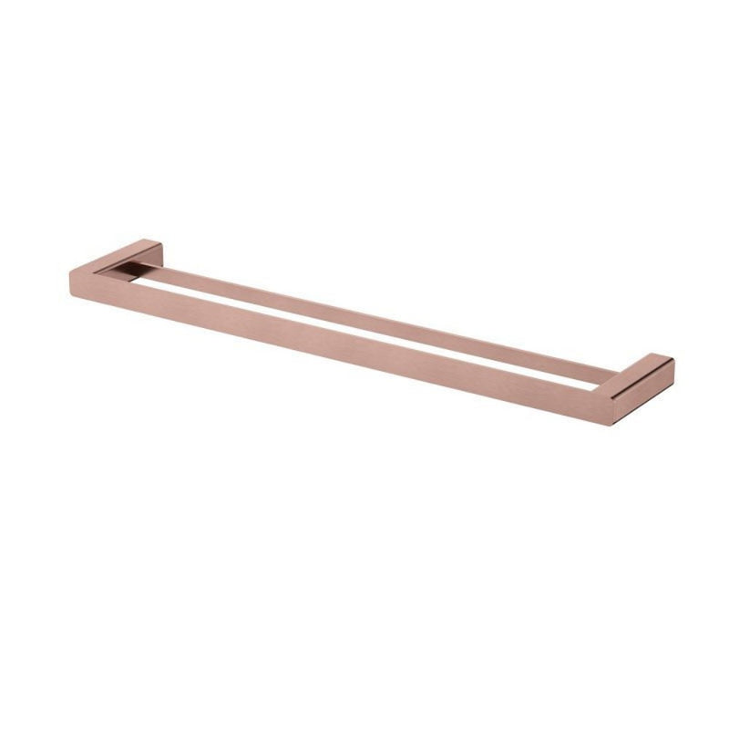 600mm Modernnational Nova Solid Brass Square Double Towel Rail