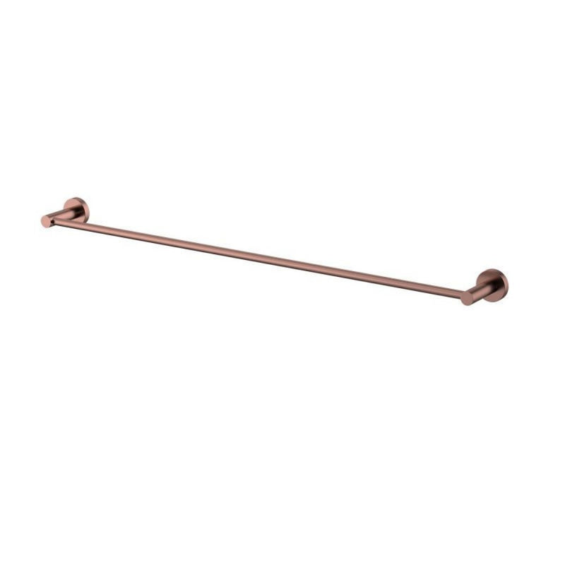 750mm Modernnational Mirage Solid Brass Round Single Towel Rail