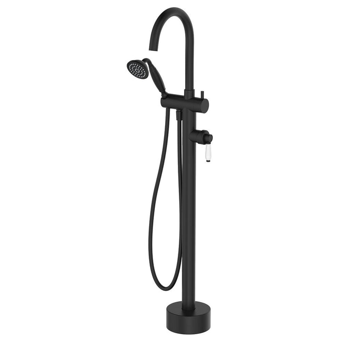 Fienza Eleanor Solid Brass With Ceramic Handle Floor Mounted Bath Mixer