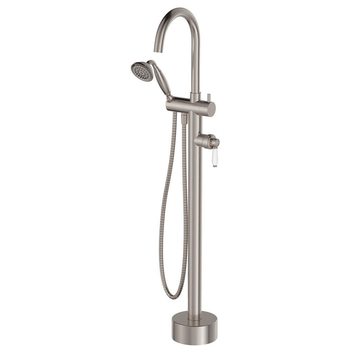 Fienza Eleanor Solid Brass With Ceramic Handle Floor Mounted Bath Mixer