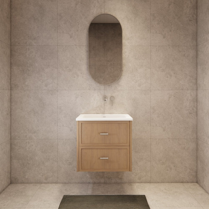 600-1500*450*550mm ABS Banff Coastal Oak Shaker Plywood Wall Hung Vanity