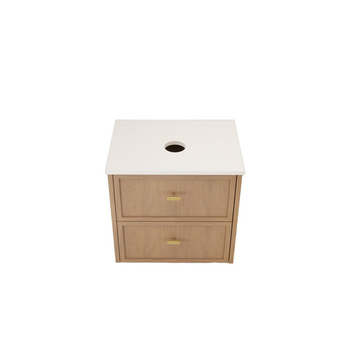 600-1500*450*550mm ABS Banff Coastal Oak Shaker Plywood Wall Hung Vanity