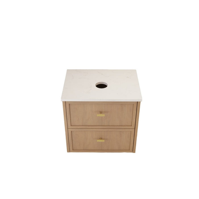 600-1500*450*550mm ABS Banff Coastal Oak Shaker Plywood Wall Hung Vanity