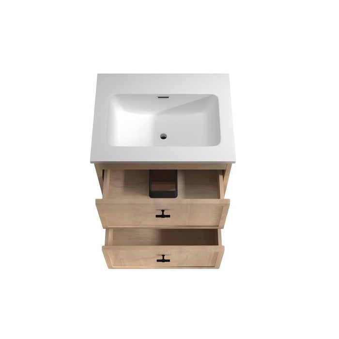 600-1500*450*550mm ABS Banff Coastal Oak Shaker Plywood Wall Hung Vanity