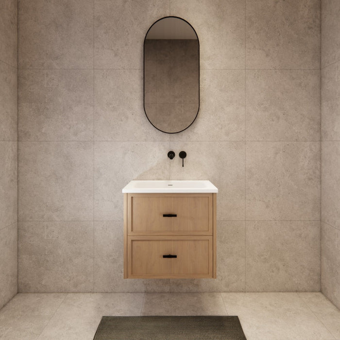 600-1500*450*550mm ABS Banff Coastal Oak Shaker Plywood Wall Hung Vanity