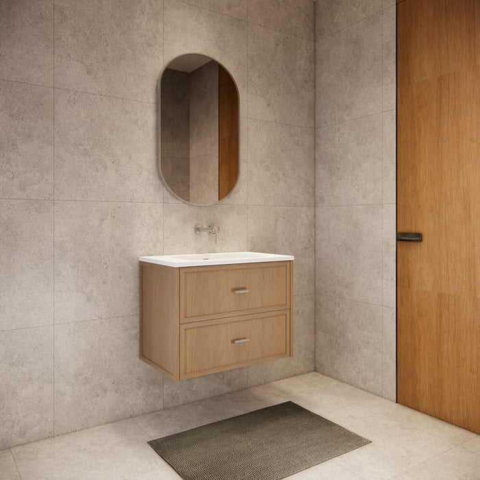 600-1500*450*550mm ABS Banff Coastal Oak Shaker Plywood Wall Hung Vanity