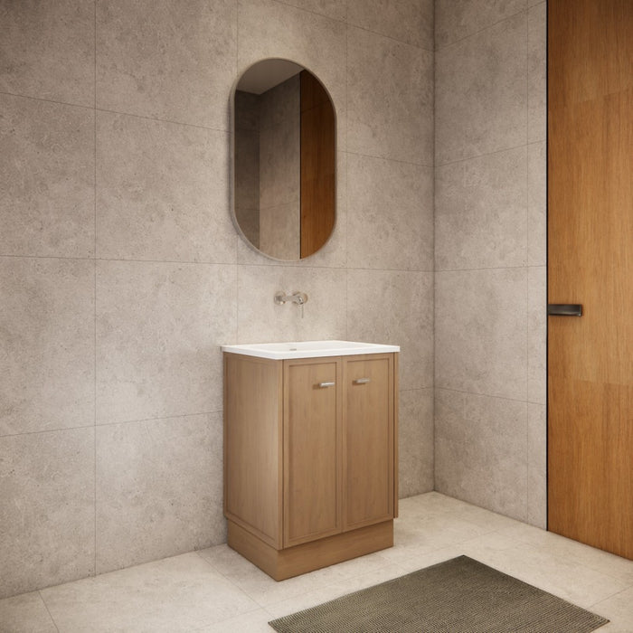 600-1500*450*820mm ABS Tofino Coastal Oak Shaker Plywood Freestanding Vanity With Kickboard