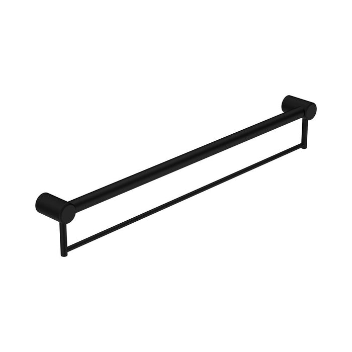 300/600/900mm Nero Mecca Care 32mm Stainless Steel Grab Rail With Towel Holder