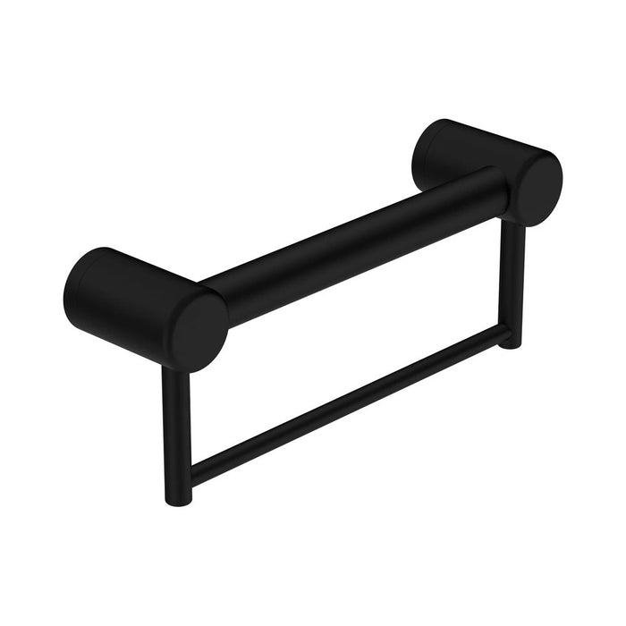 300/600/900mm Nero Mecca Care 32mm Stainless Steel Grab Rail With Towel Holder