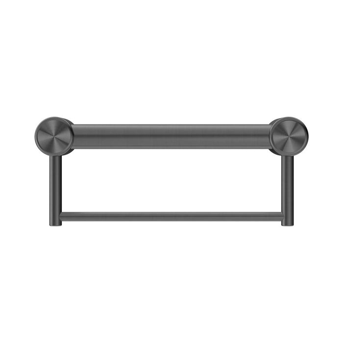 300/600/900mm Nero Mecca Care 32mm Stainless Steel Grab Rail With Towel Holder