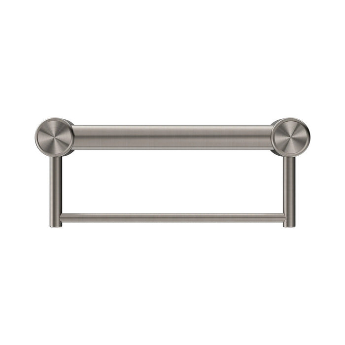 300/600/900mm Nero Mecca Care 32mm Stainless Steel Grab Rail With Towel Holder