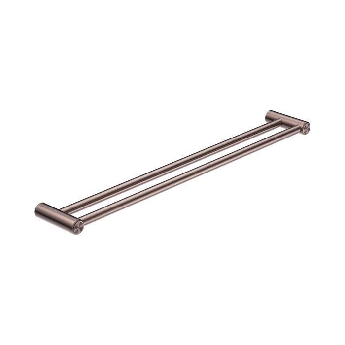 600/900mm Nero Mecca Care 25mm Stainless Steel Double Towel Grab Rail