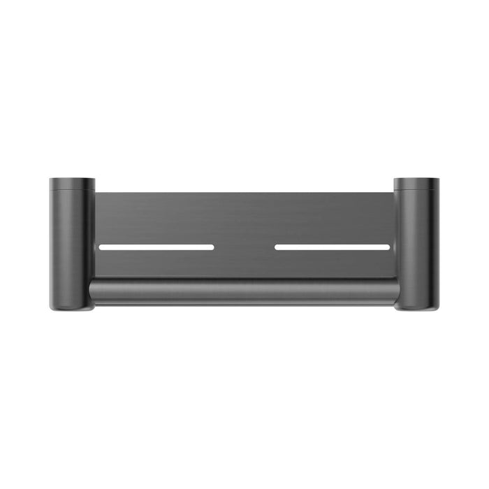 300/450mm Nero Mecca Care 25mm Stainless Steel Grab Rail With Shelf
