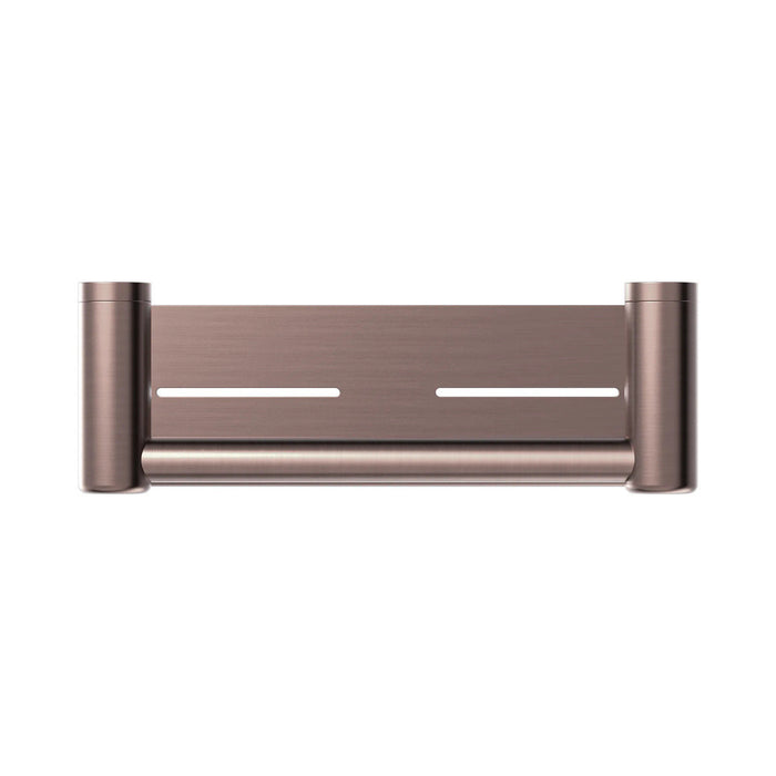 300/450mm Nero Mecca Care 25mm Stainless Steel Grab Rail With Shelf