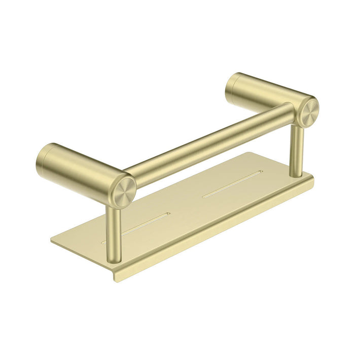300/450mm Nero Mecca Care 25mm Stainless Steel Grab Rail With Shelf