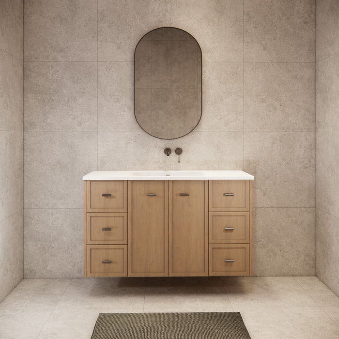 600-1500*450*700mm ABS Tofino Coastal Oak Shaker Plywood Wall Hung Vanity