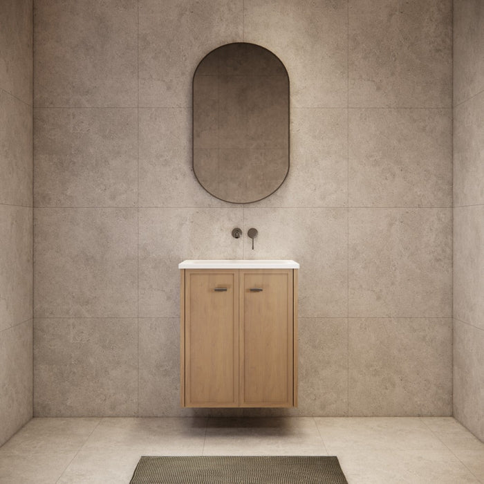 600-1500*450*700mm ABS Tofino Coastal Oak Shaker Plywood Wall Hung Vanity