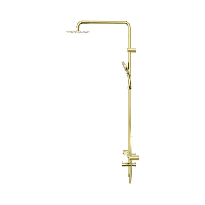 600*1600mm Nero Mecca Care 32mm T Bar Grab Rail Twin Shower Set