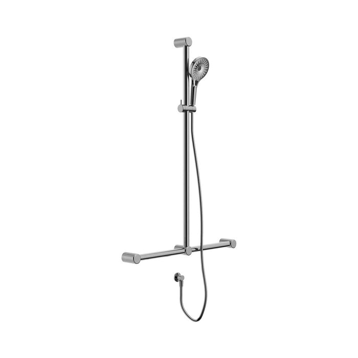 750*1100mm Nero Mecca Care 32mm T Bar Grab Rail And Adjustable Shower Set