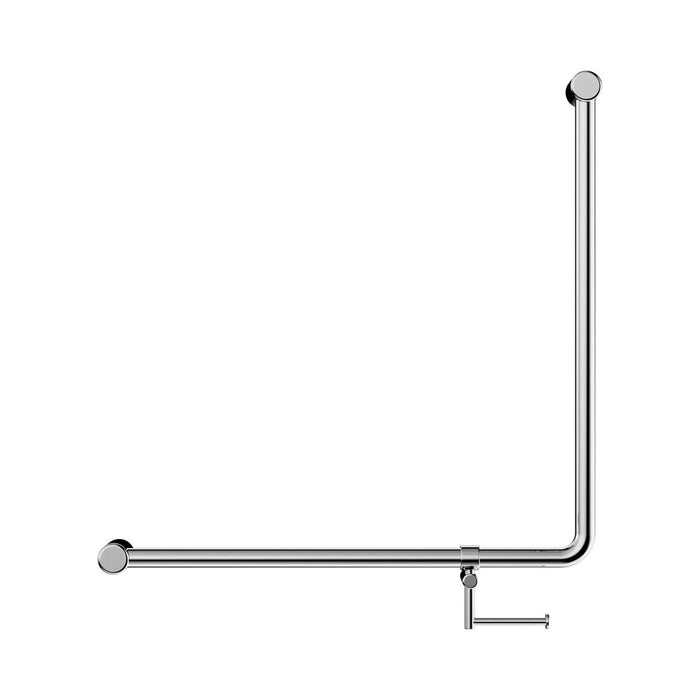 750*750mm Nero Mecca Care 32mm 90 Degree NZ4121 Accessible Toilet Grab Rail With Toilet Roll Holder