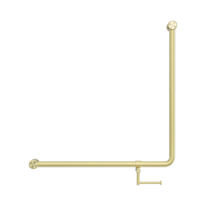 750*750mm Nero Mecca Care 32mm 90 Degree NZ4121 Accessible Toilet Grab Rail With Toilet Roll Holder