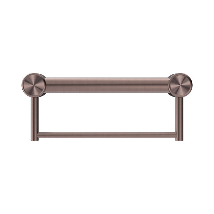 300/600/900mm Nero Mecca Care 32mm Stainless Steel Grab Rail With Towel Holder