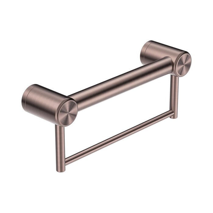 300/600/900mm Nero Mecca Care 32mm Stainless Steel Grab Rail With Towel Holder