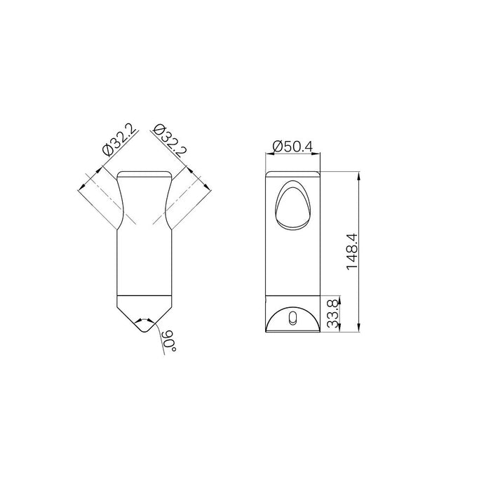 Nero Mecca Care Make Your Own 32mm Stainless Steel Corner Wrap Bracket