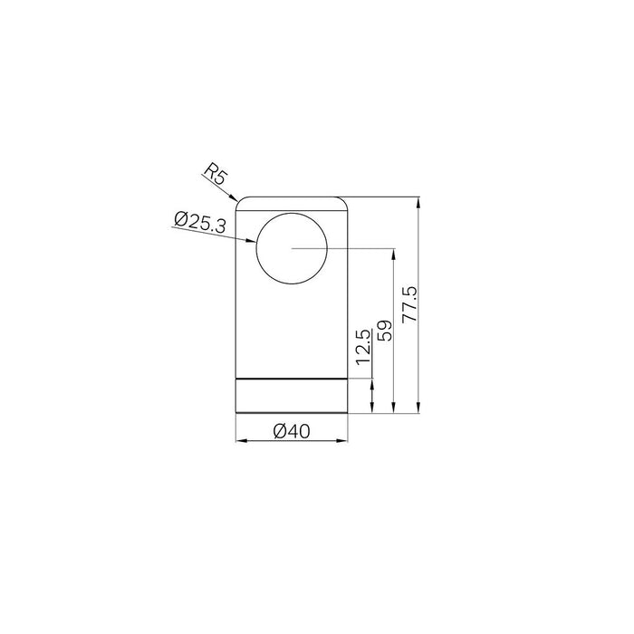 Nero Mecca Care Make Your Own 25mm Stainless Steel Grab Rail End Bracket
