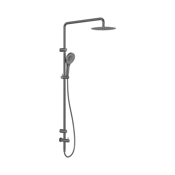 600*1400mm Nero Mecca Care 25mm Grab Rail Twin Shower Set